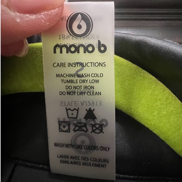 MONO B CROPPED ZIP-UP ATHLETIC JACKET, SIZE SMALL, BLACK/GREY - Picture 7 of 8